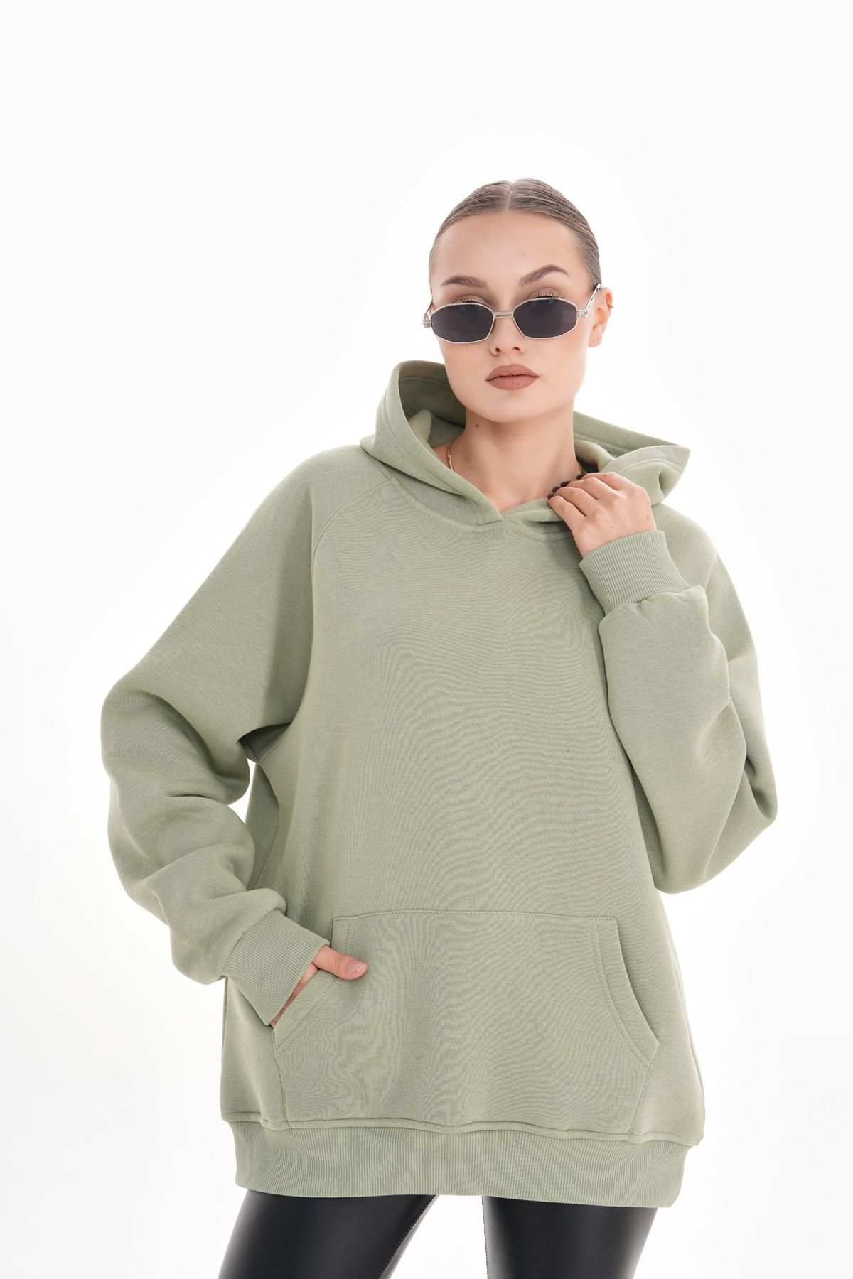 Batı StylingKapüşonluOversize Sweatshirt