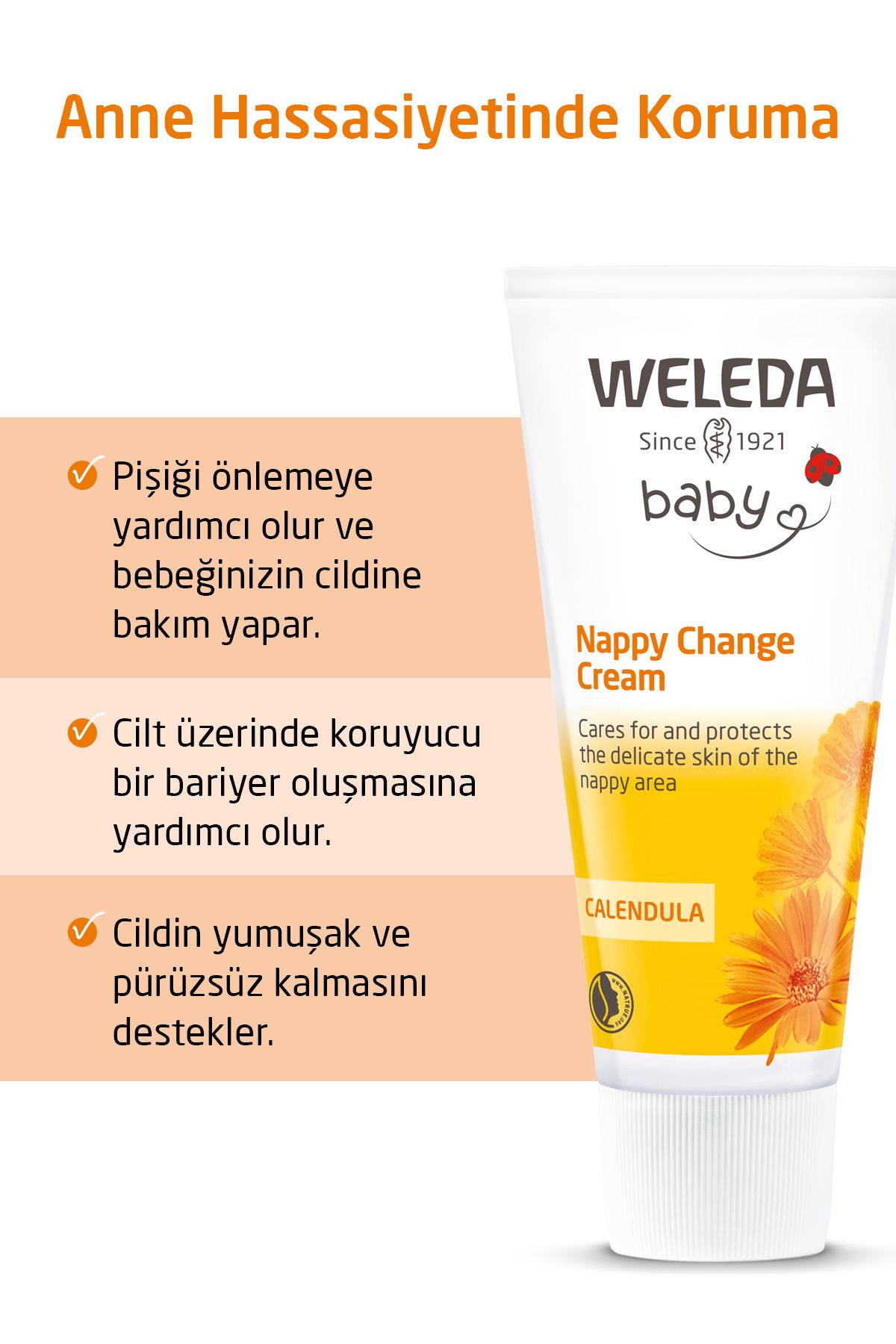 Calendula Organik Pişik Kremi 75 ml