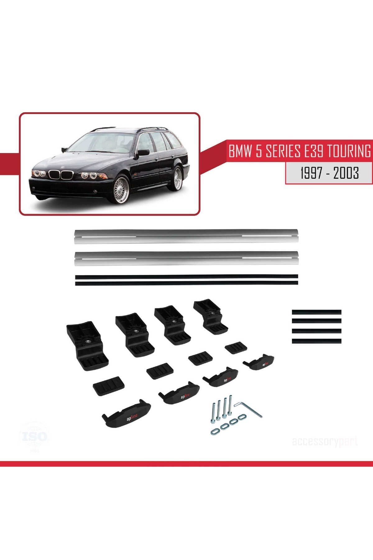 Bmw 5 Serisi (E39) Touring 1997-2003 Arası Ile Uyumlu Basıc Model Universal Ara Atkı Tavan Barı Gri