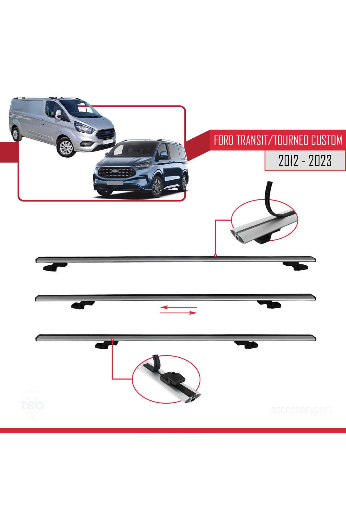 Ford Transit/tourneo Custom 2012-2023 Arası Ile Uyumlu Basıc Model Universal Ara Atkı Tavan Barı Gri