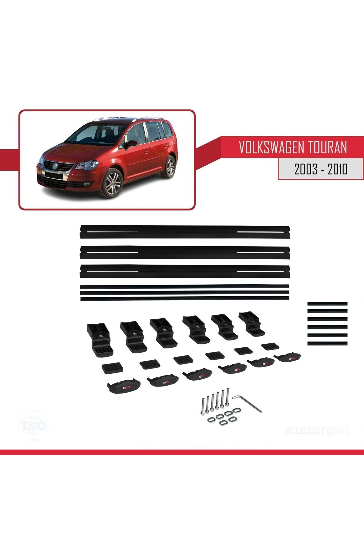 Volkswagen Touran (1T) Pre-facelift 2003-2010 Arası Ile Uyumlu Basıc Model Universal Ara Atkı Tavan