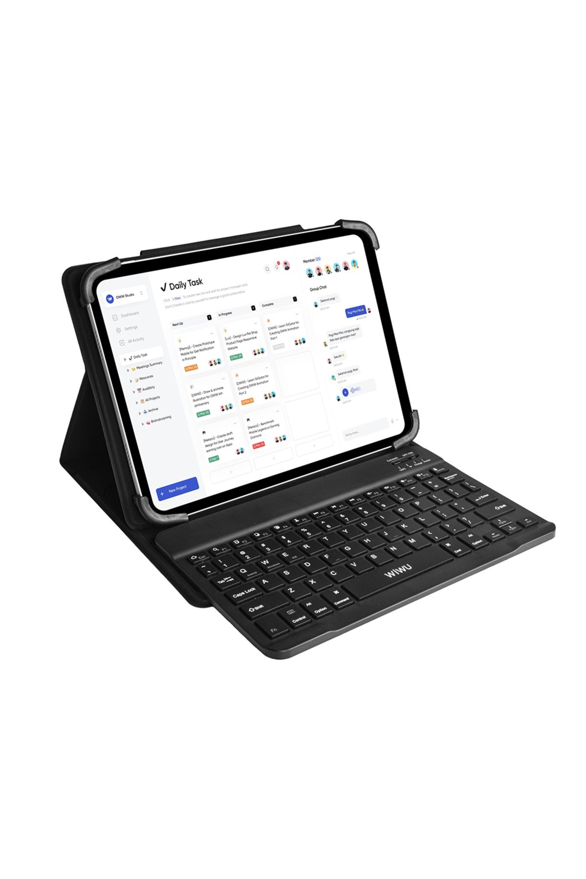 Huawei Matepad Se 11'' inç 2024 Uyumlu Tablet Bluetooth Özellikli Kablosuz Universal Klavyeli Kılıf