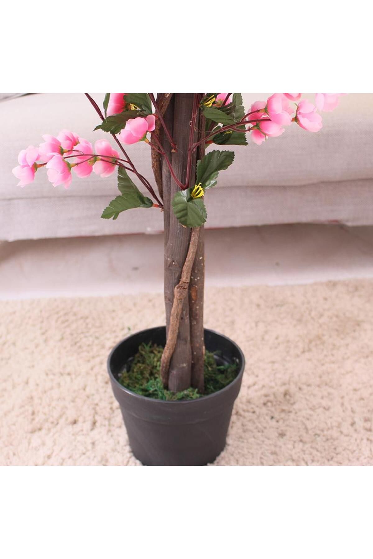 Yapay Ağaç Pembe Japon Kiraz Çiçeği Bahardalı Ağacı Sakura Çiçeği Çalılı 150cm