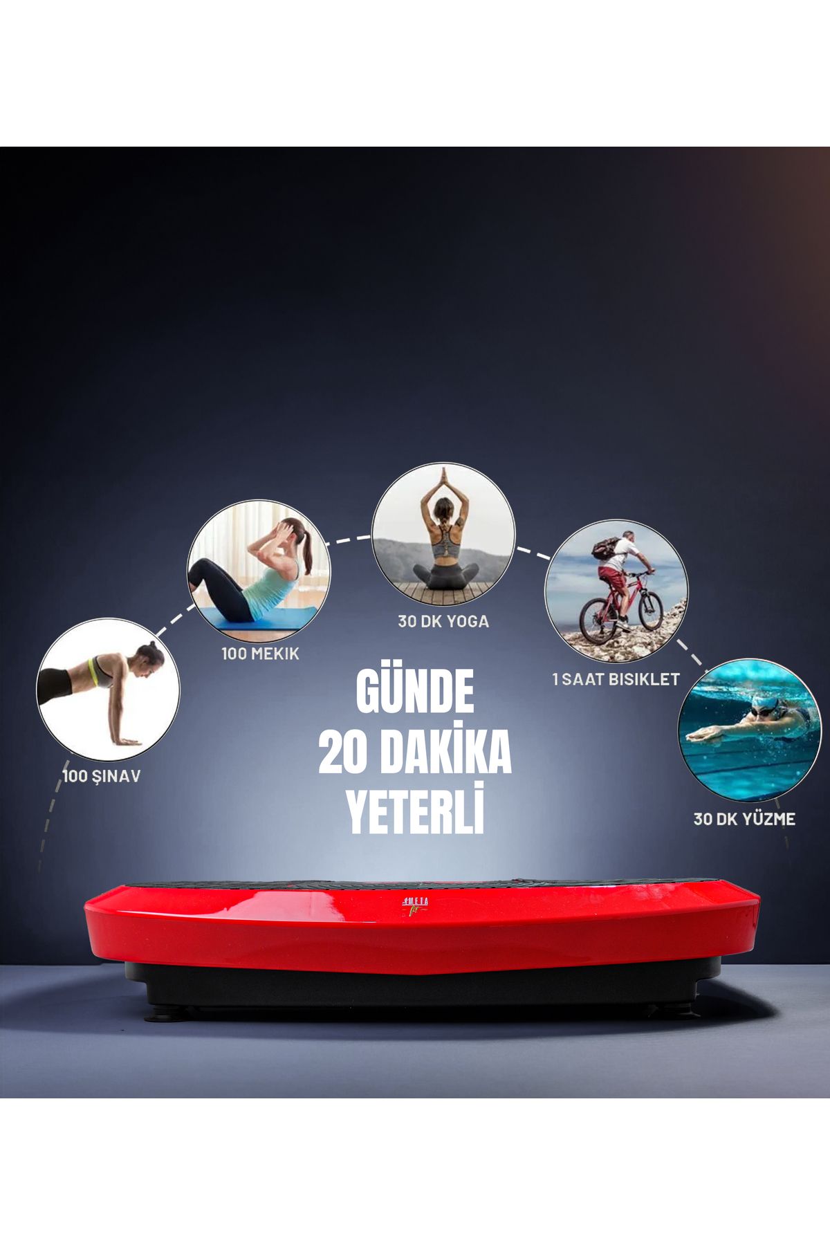 PowerPro Titreşimli Egzersiz Spor Masaj Sıkılaşma Zayıflama Selülit Osilasyon Vibration Plate