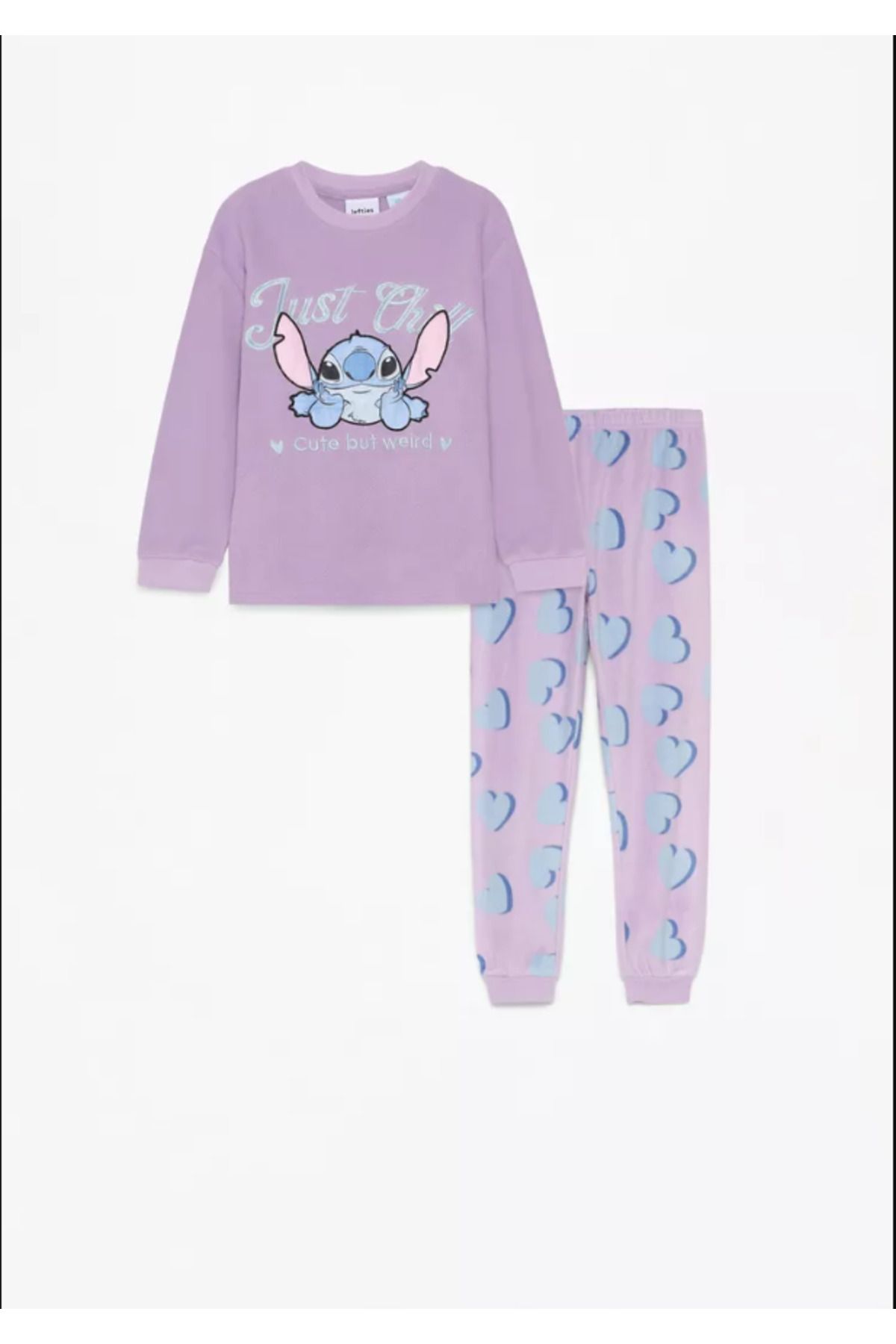 LEFTİES Stitch Disney KalpliPelüş Pijama Takı...