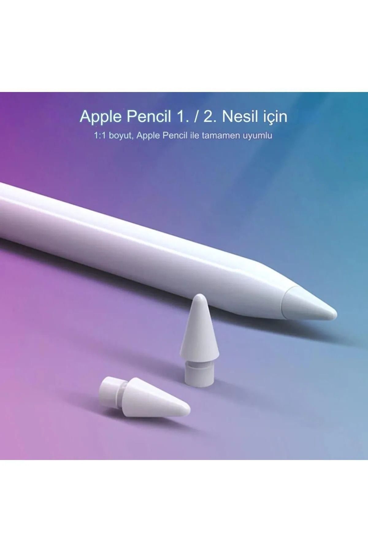 Pencil 1-2 Nesil Usb-c Pro Ile Uyumlu Üretilmiş Yedek Uç 4 Adet Yedek Pencil Ucu Pencil Tips