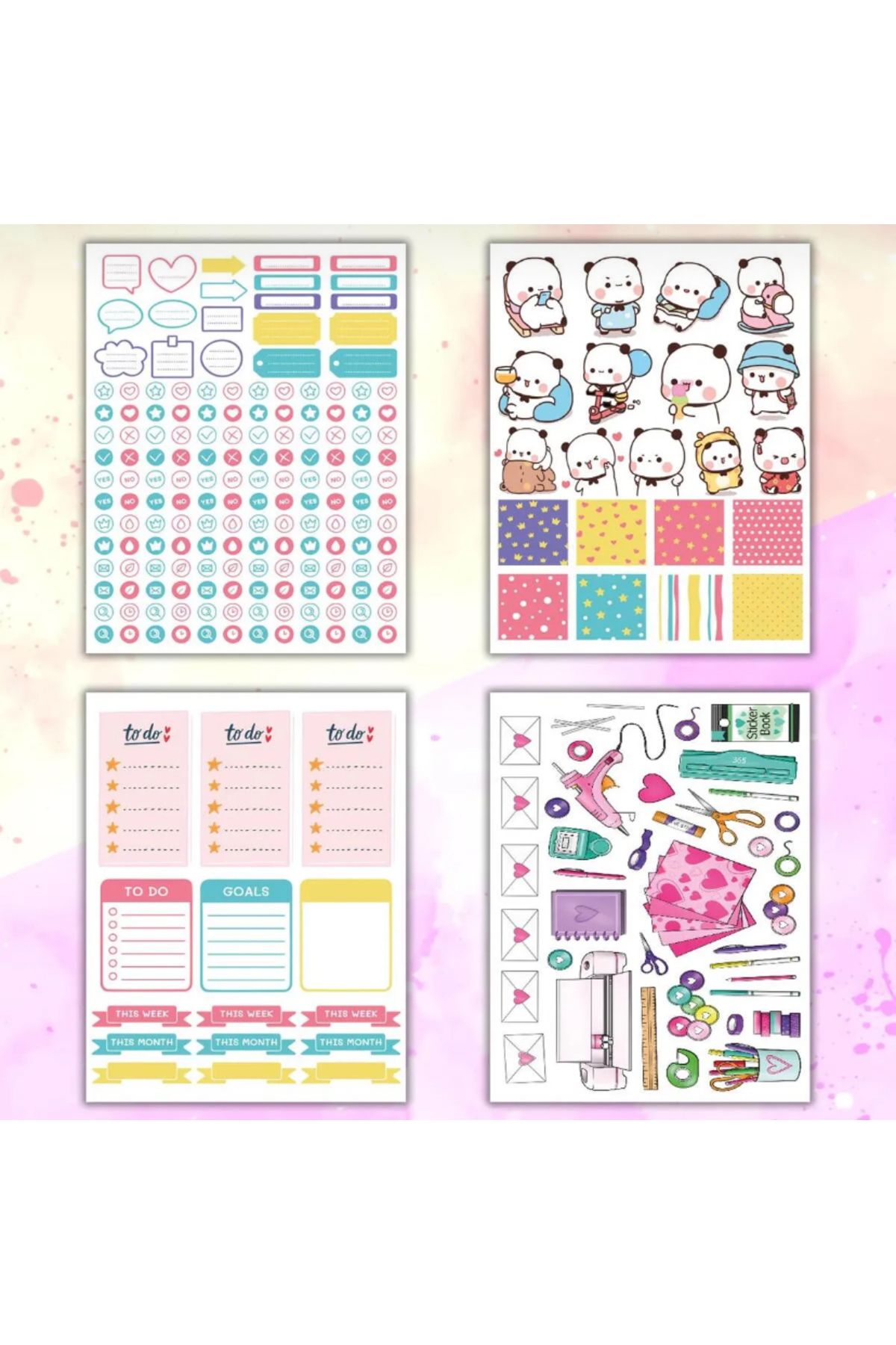 Renkli Sticker Defter (Girl Power)