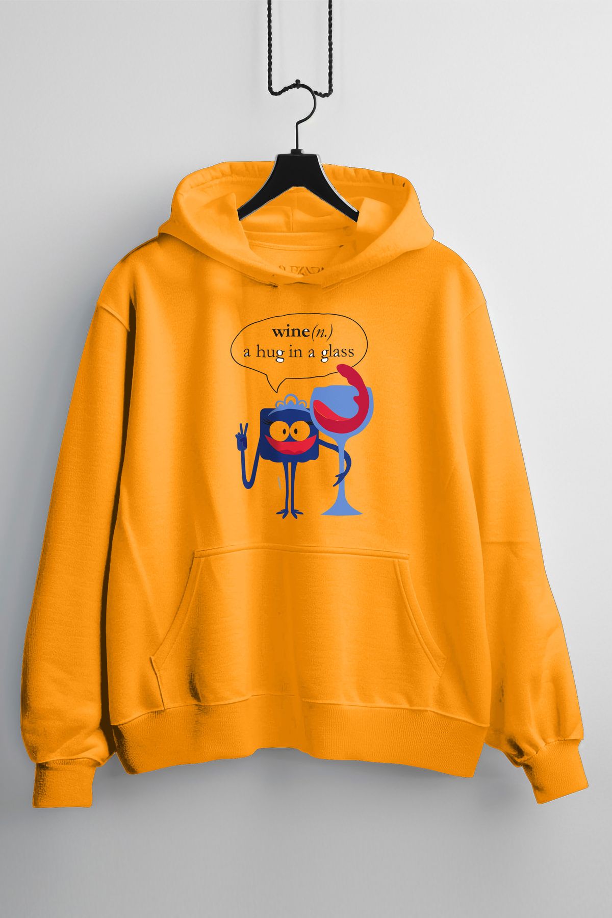 Zestia Unisex Hoodie, Wine aHug Tasarım Baskı...