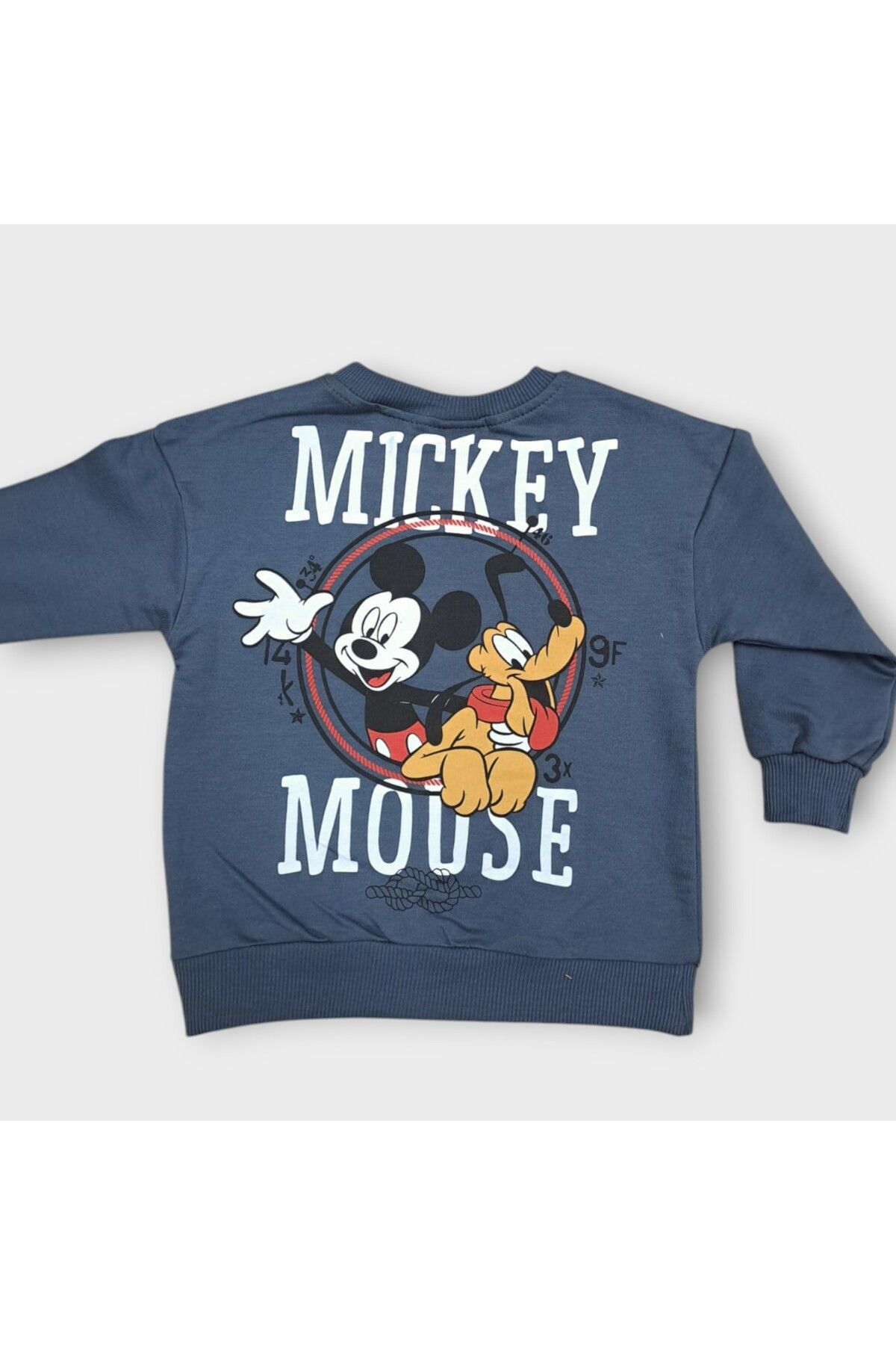 Mickey Mause 3 Parça Baskılı Ön Sırt Paça Baskılı 2İplik Penye %100 Pamuk Unisex Çocuk Alt Üst Takım