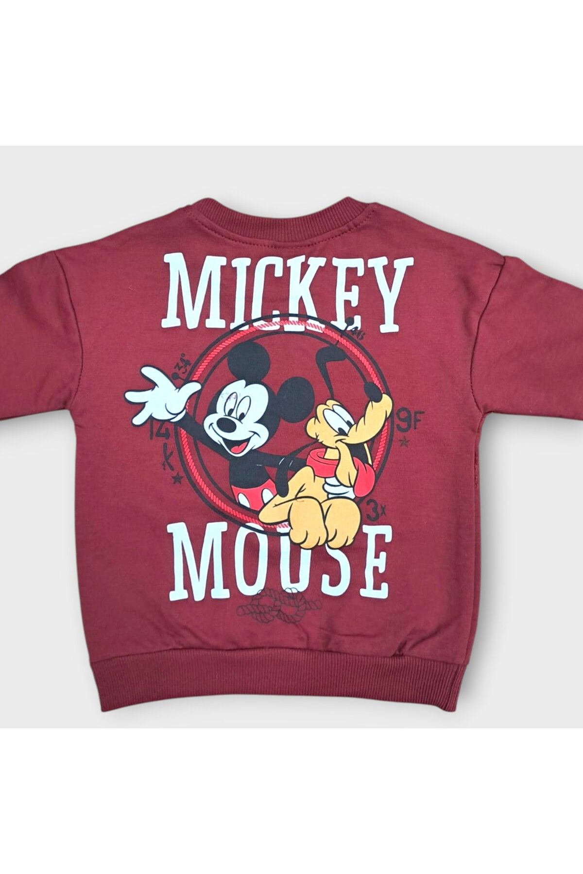 Mickey Mause 3 Parça Baskılı Ön Sırt Paça Baskılı 2İplik Penye %100 Pamuk Unisex Çocuk Alt Üst Takım