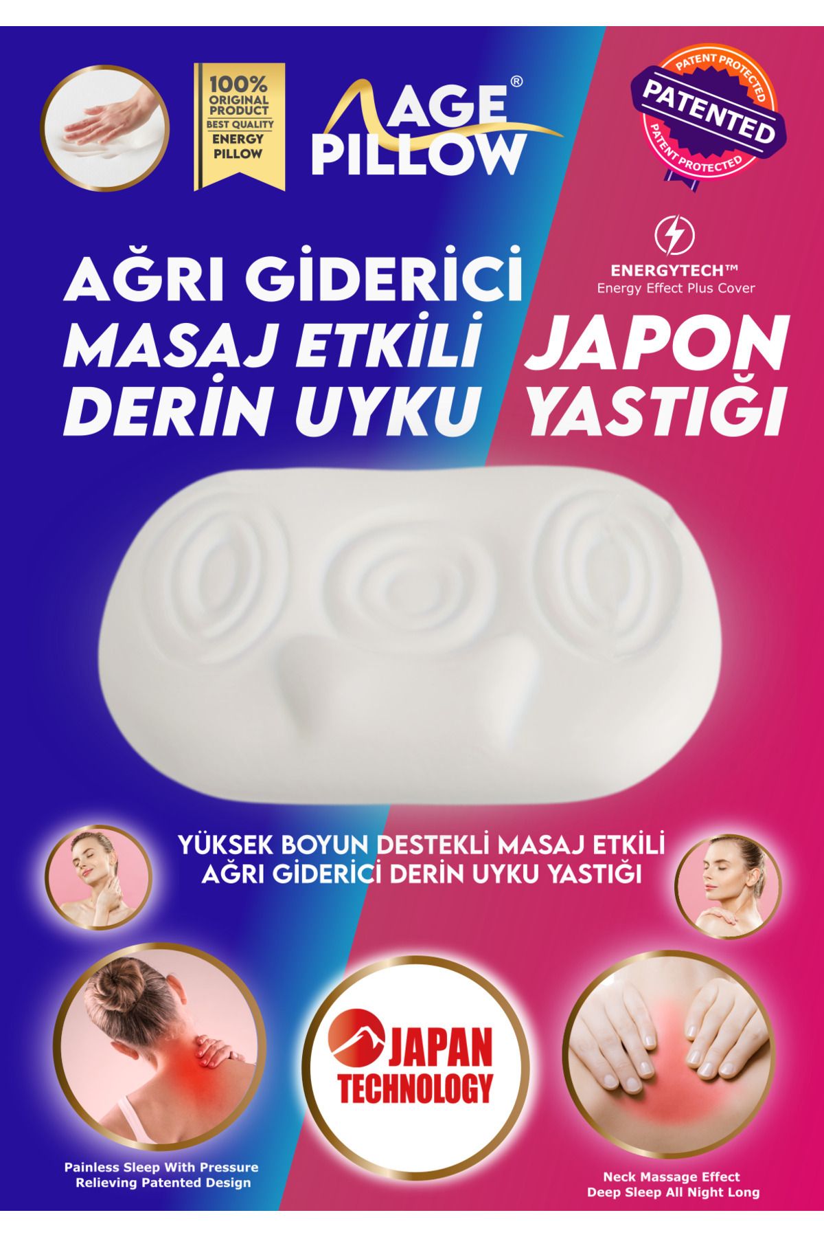 AGE PILLOW Energytech™Yastığı Ortopedik Ağrı...