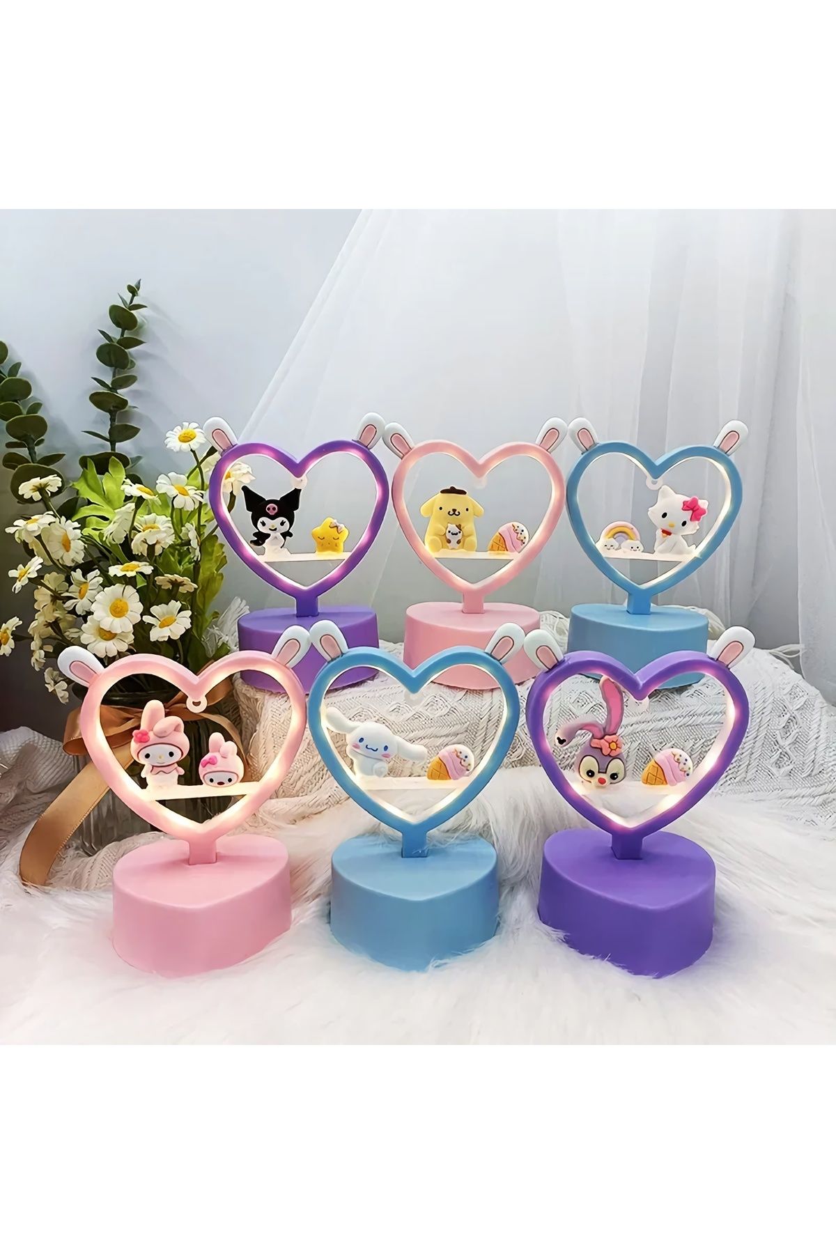 Sanrio Kuromi Cinnamoroll Model Masa Lambası Gece Lambası Hediyelik Led Cinnamoroll Masa Lambası