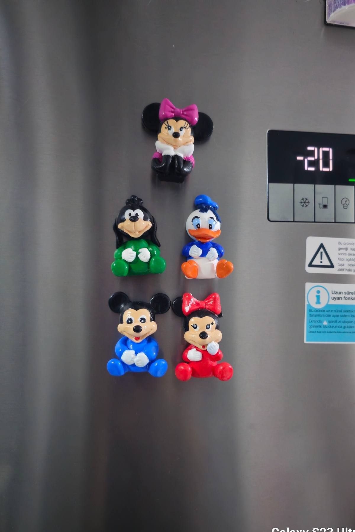 Eğitici Etkinlik Mickey Mouse Magnetli Taş Boyama Seti 2 Boyutlu 5'li 8 cm