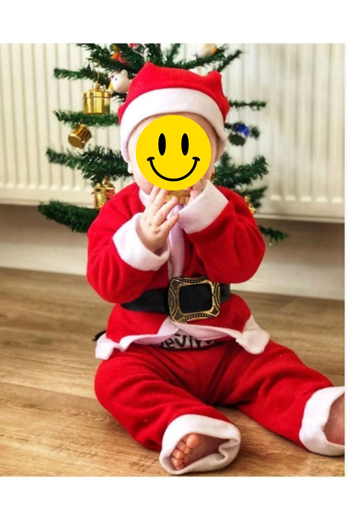 Çocuk Bebek Noel Baba Kostümü Noel Kıyafeti Yılbaşı Yeni Yıl Hediyesi Yılbaşı Elbisesi