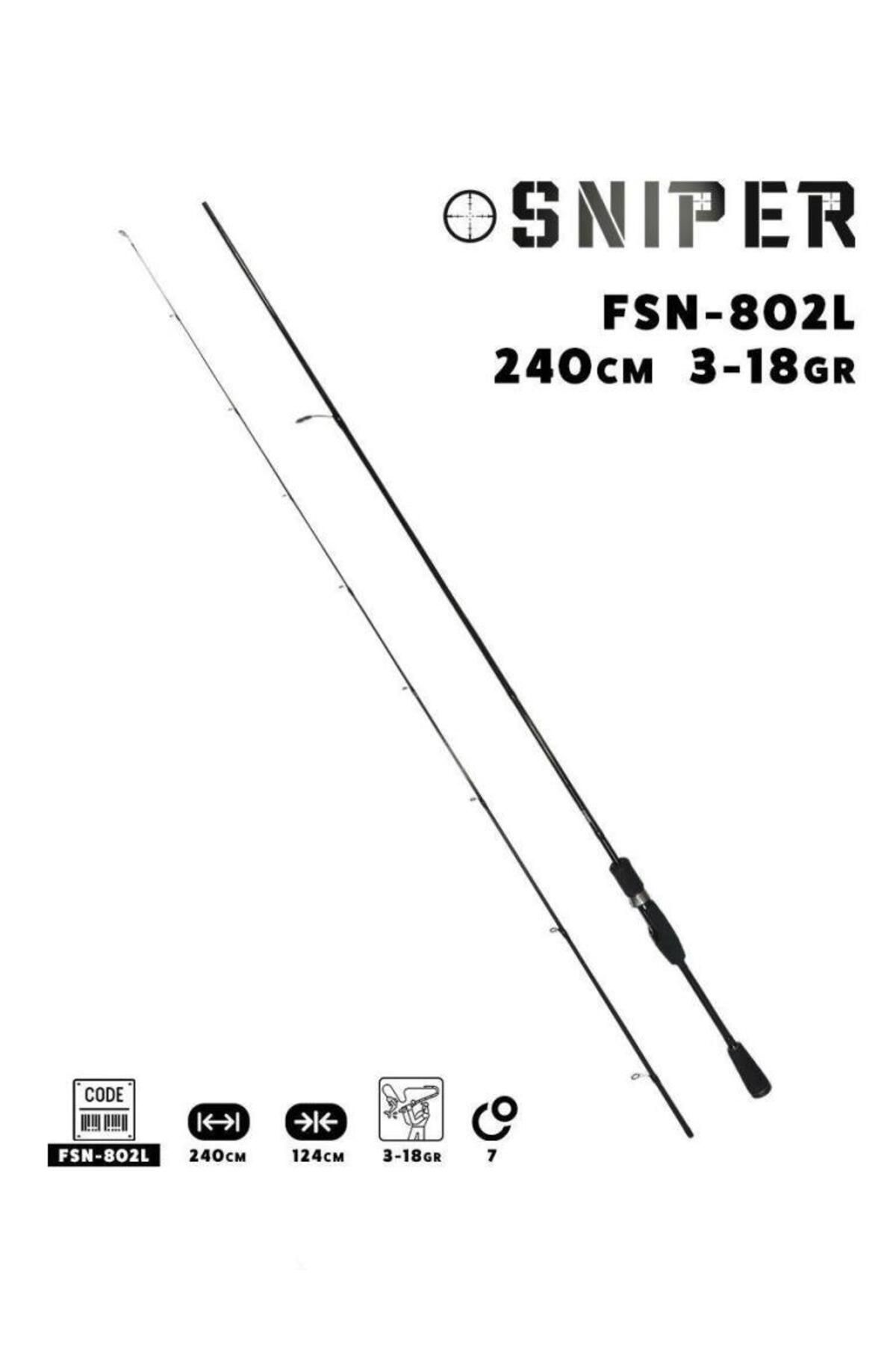 Sniper 240cm 3-18gr Shimano FX C3000 8 Örgü Spin Olta Seti