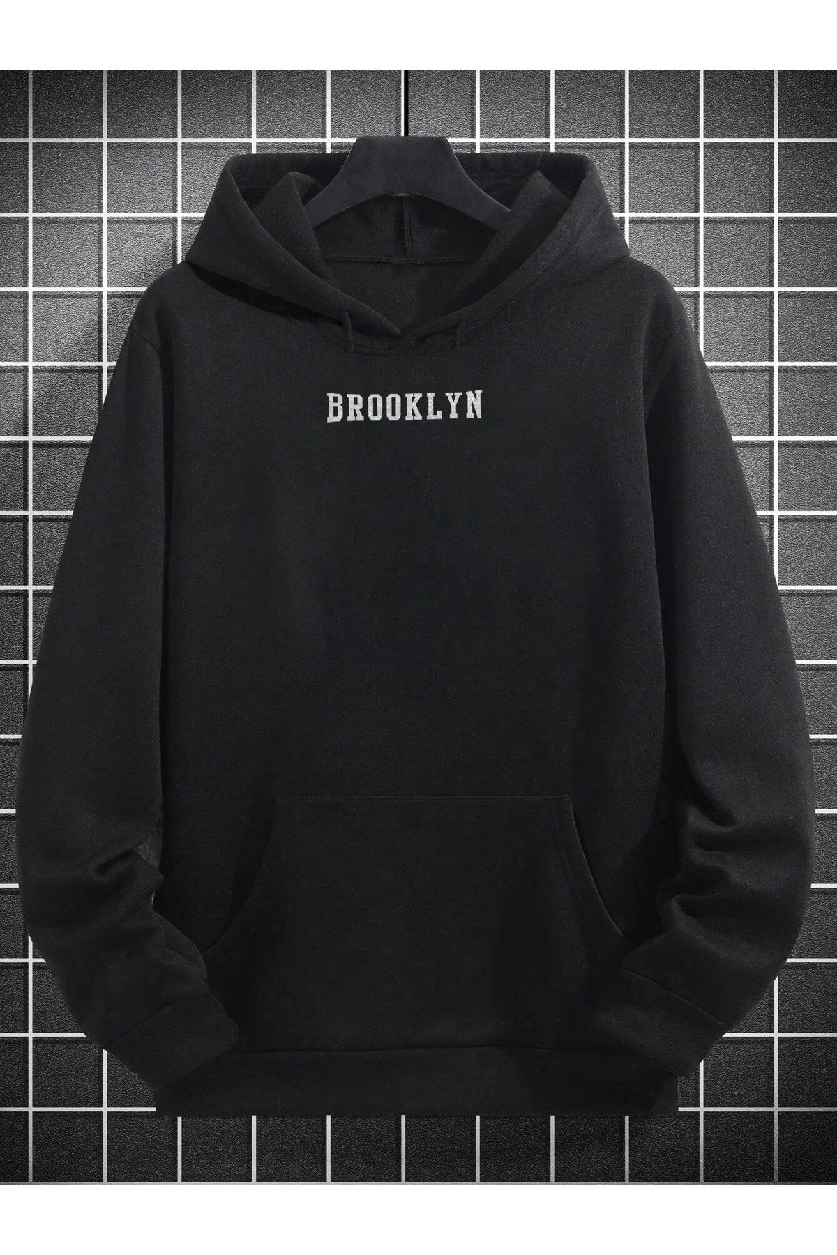 De Carte Brooklyn BaskılıUnisex Oversize Kapş...