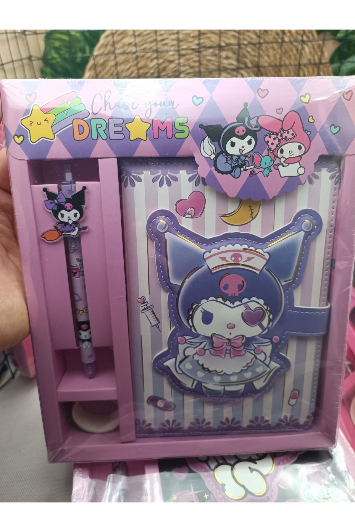 sanrio kuromi cinnamoroll lüx hediyelik kırtasiye seti