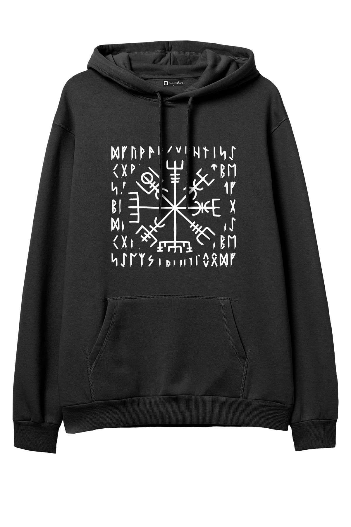 Oweear Unisex  VikingPusulası  - Regular Hood...