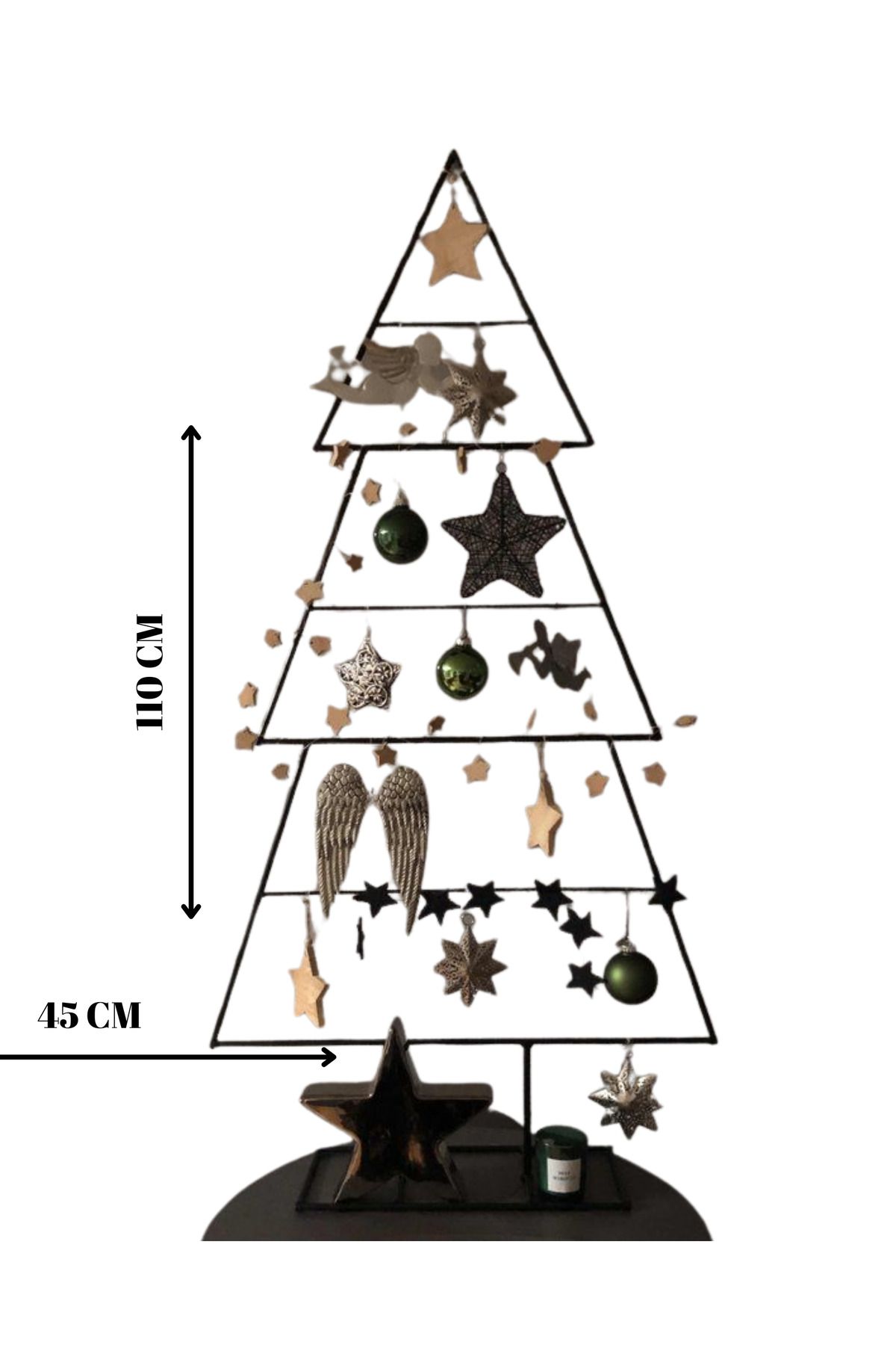 By Kalkan Hallowen Metal Siyah Orta Boy Yılbaşı Ağacı
