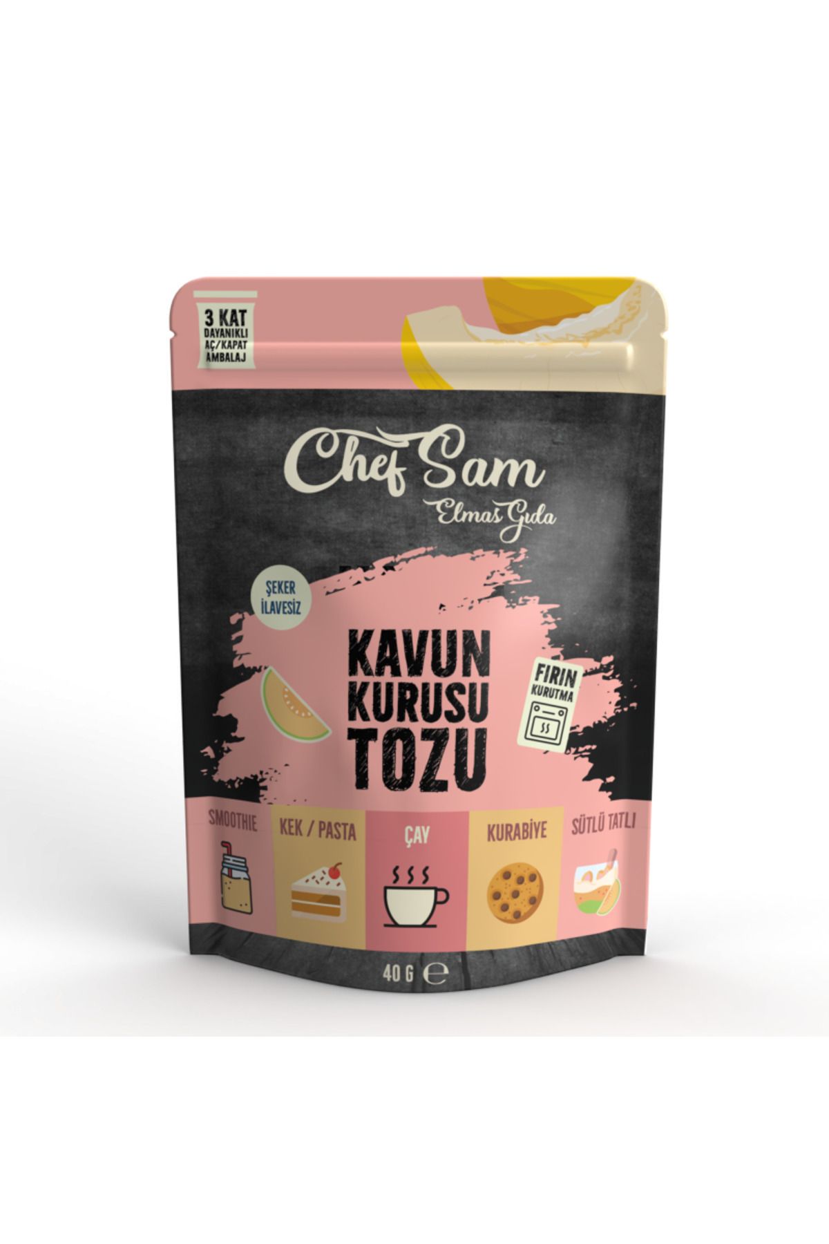 CHEF SAM Kavun Kurusu Tozu 40gr