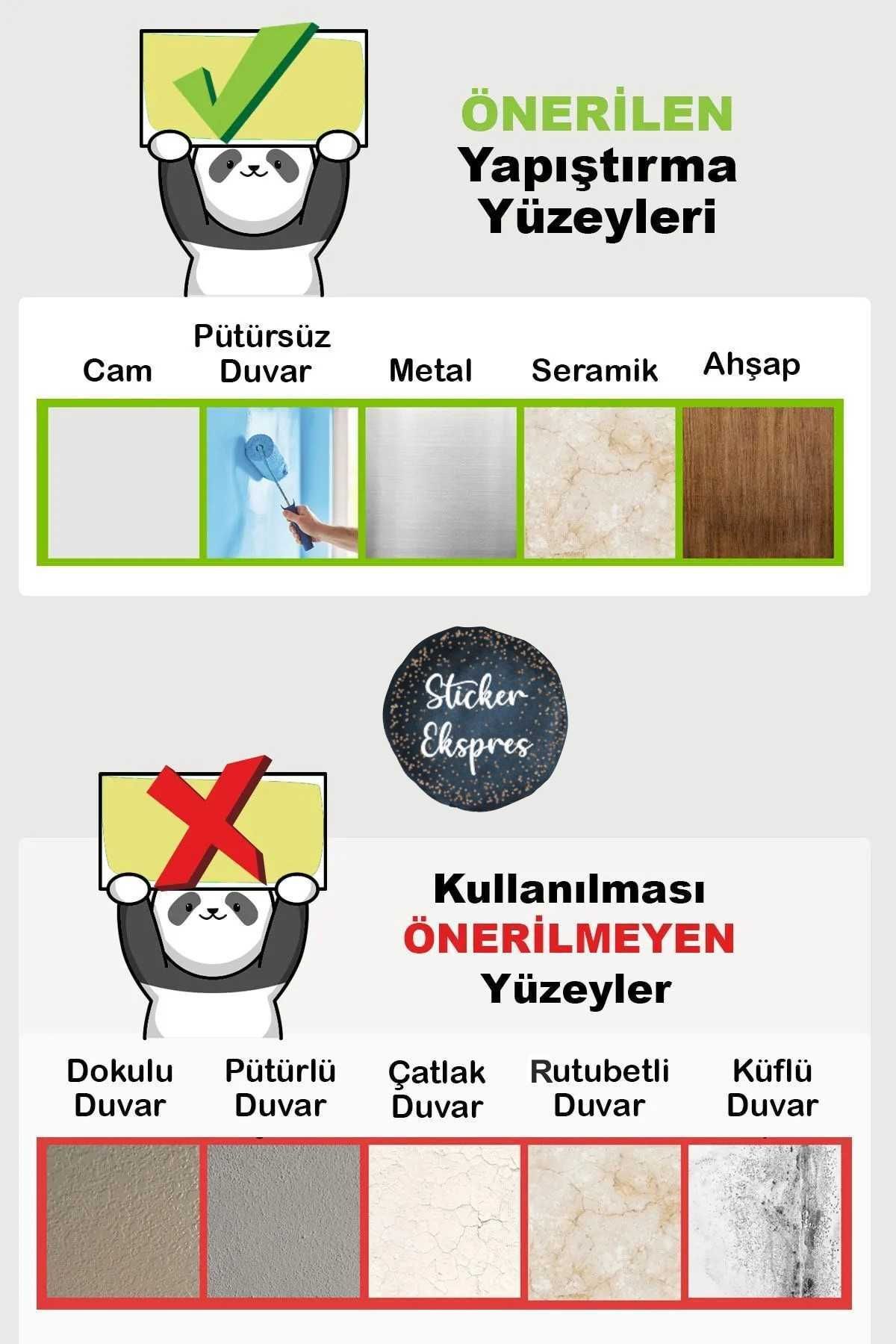 Üç Aylar Recep Şaban Ramazan Cam Kapı Duvar Sticker Seti