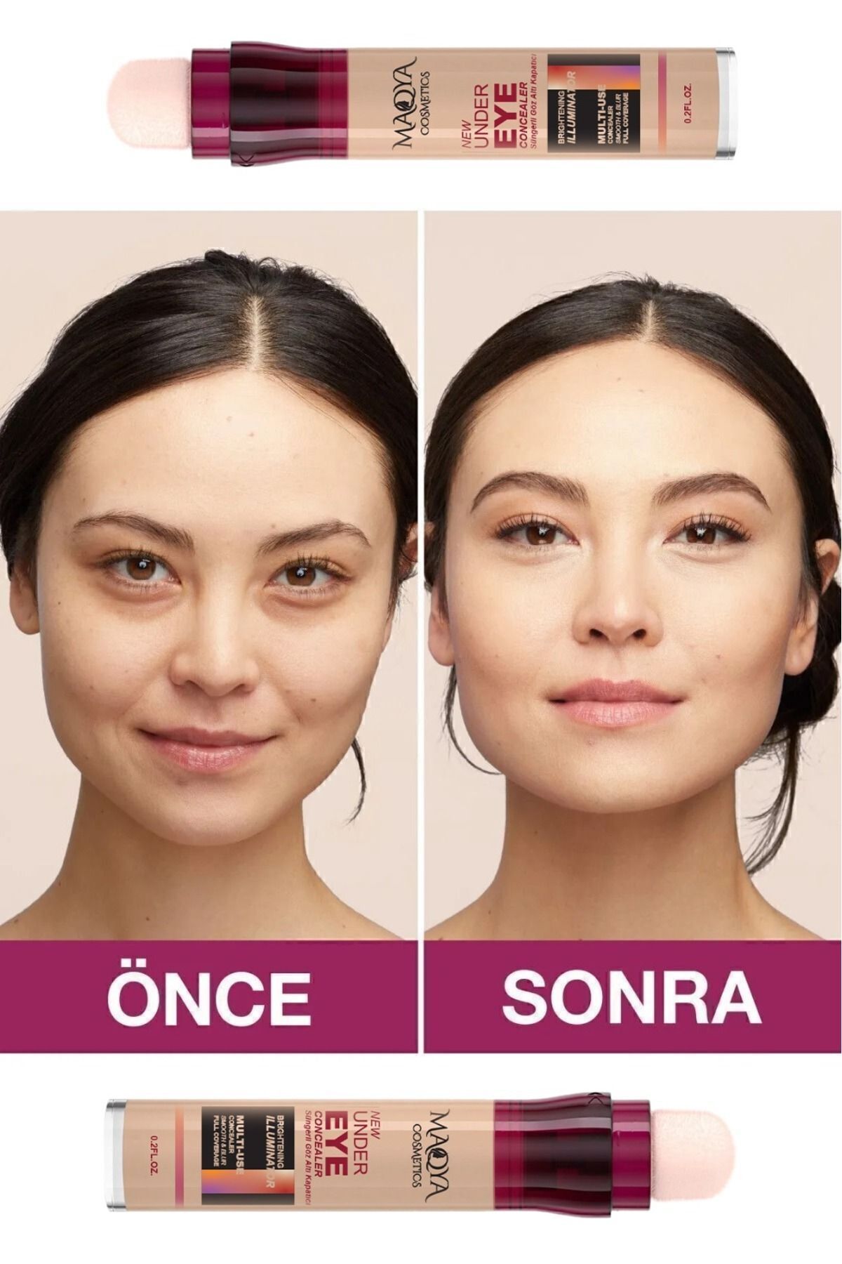 Yoğun Kapatıcı Besleyıcı Aydınlatıcı Süngerli Gözaltı Kapatıcı/concealer (ORTA TON)