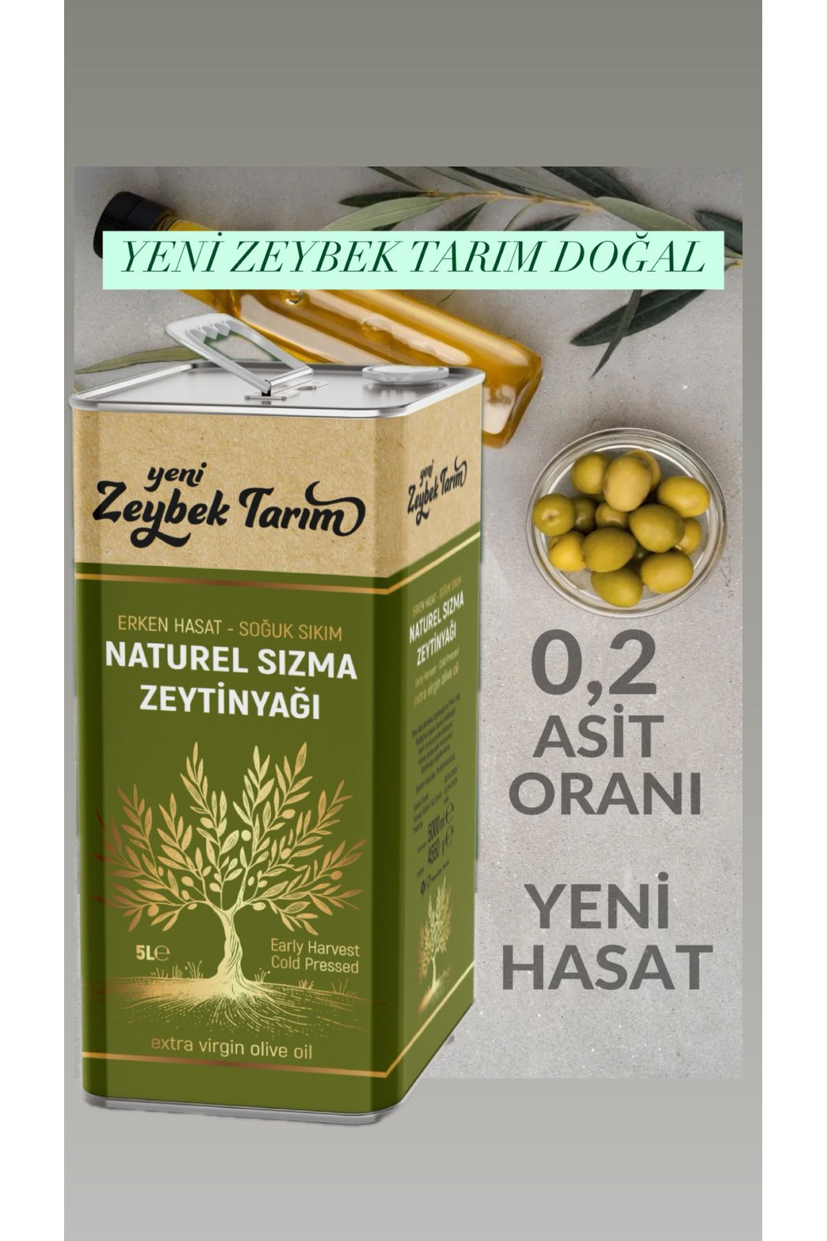 Natural Zeybek Tarım AYVALIKYÖRESİ 5 Litre Do...