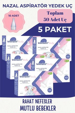 5X Otribebe Brunobaby Weebaby Uyumlu Nazal Aspiratör Yedek Uç Burun Aspiratörü Ucu Yumuşak Uç 10'lu Image 0