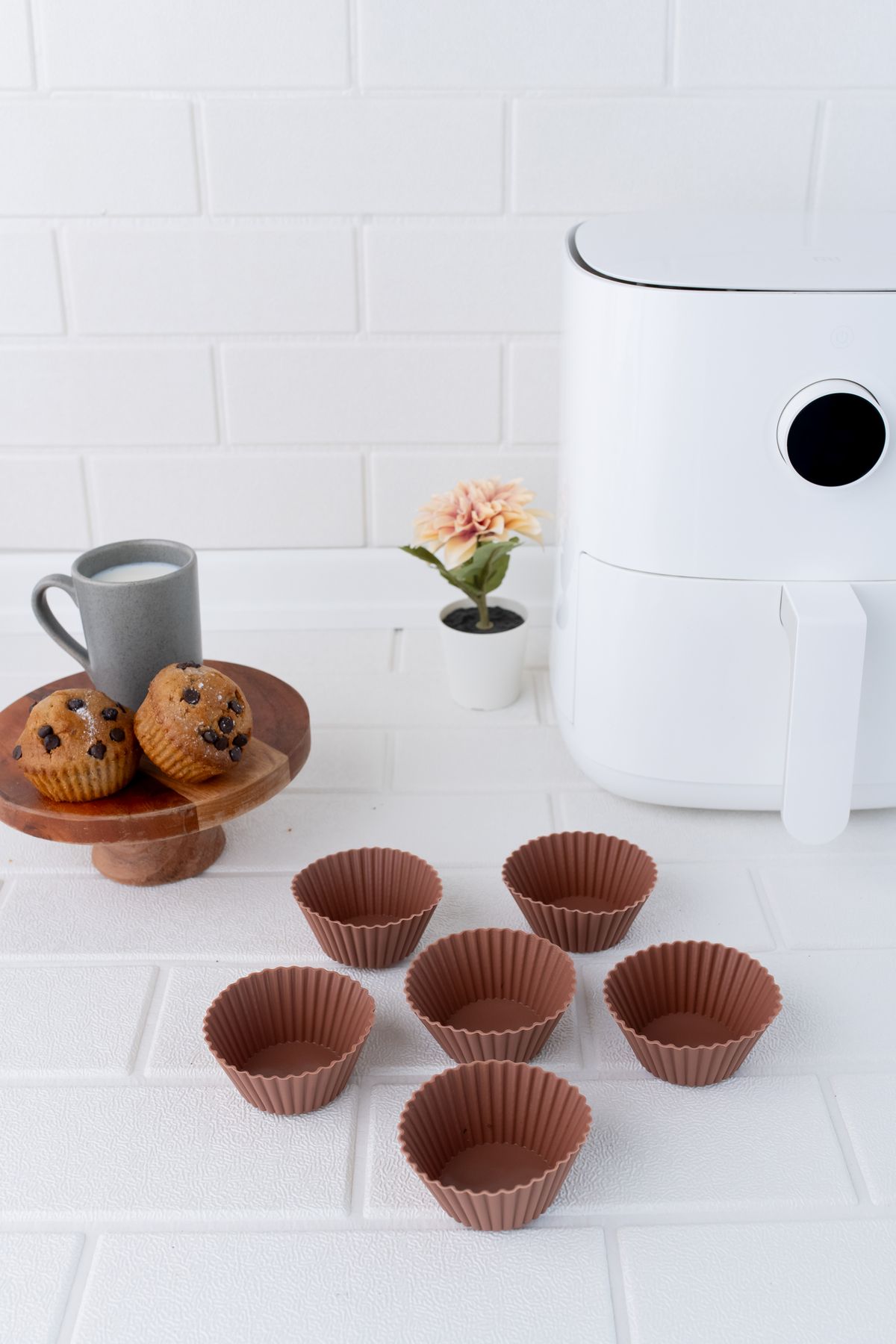 Onikiden Airfryer Yapışmaz Kek Muffin Kalıbı 6’lı - Tüm Hava Fritözleriyle Uyumlu Sl33