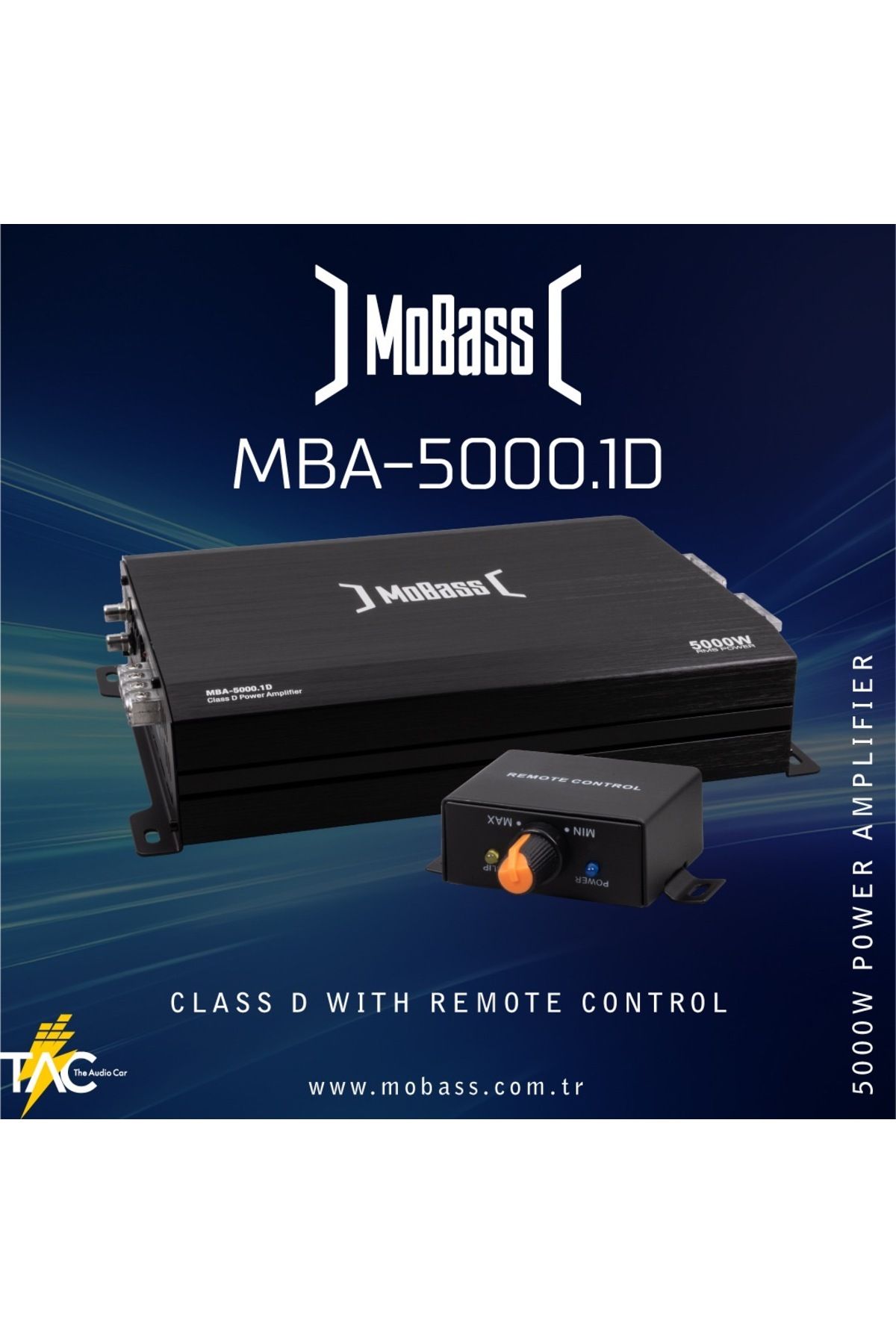 Mobass Mba-5000.1 Mono 1ohm5000rms Oto Amfi