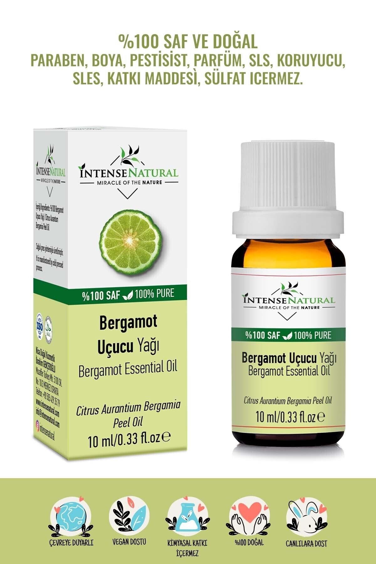 İntense Natural BergamotUçucu Yağı 10 ml %100...