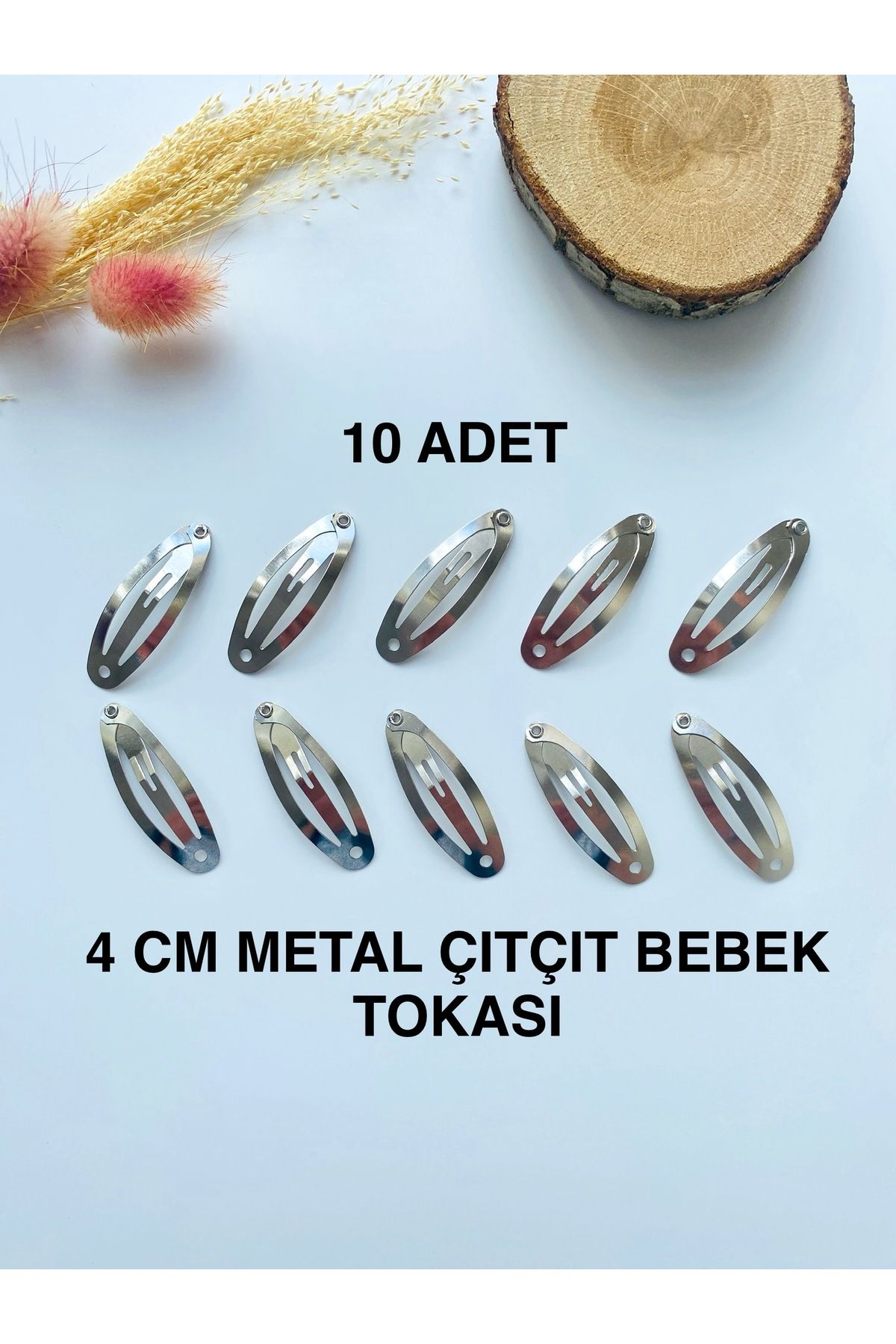 seyranat 10 Adet 4 CM MetalikGri Renk Nikel K...