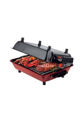 Drc Home Büyük Elektrikli Izgara 35x25 Cm Mangal Ve Barbekü Emaye Gövde Ve Tepsi I 1100w Image 0