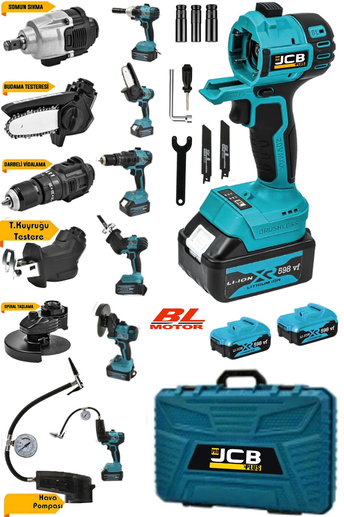 ProJCB Plus Blue Bl Motor 6Kafalı Set Darbeli...