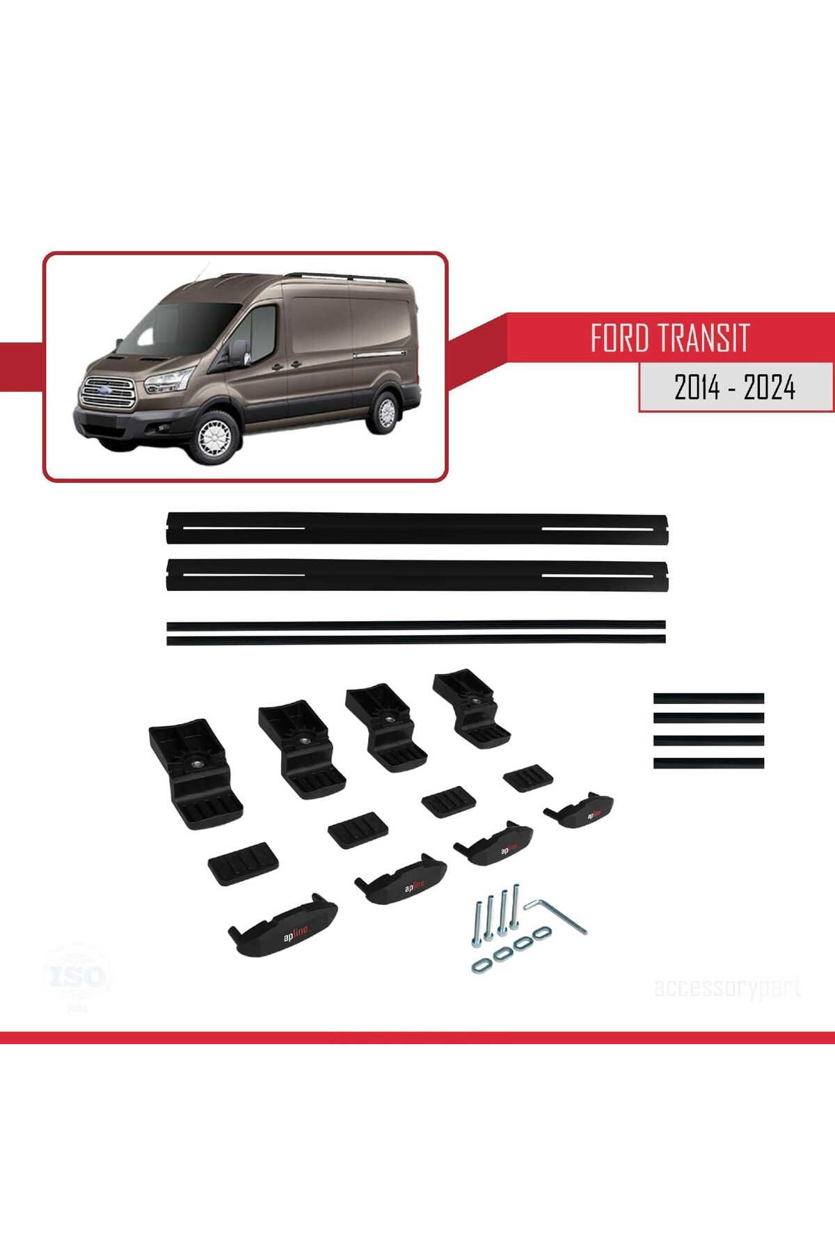 Ford Transit 2014 Ve Sonrası Ile Uyumlu Basıc Model Universal Ara Atkı Tavan Barı Siyah 2 Adet