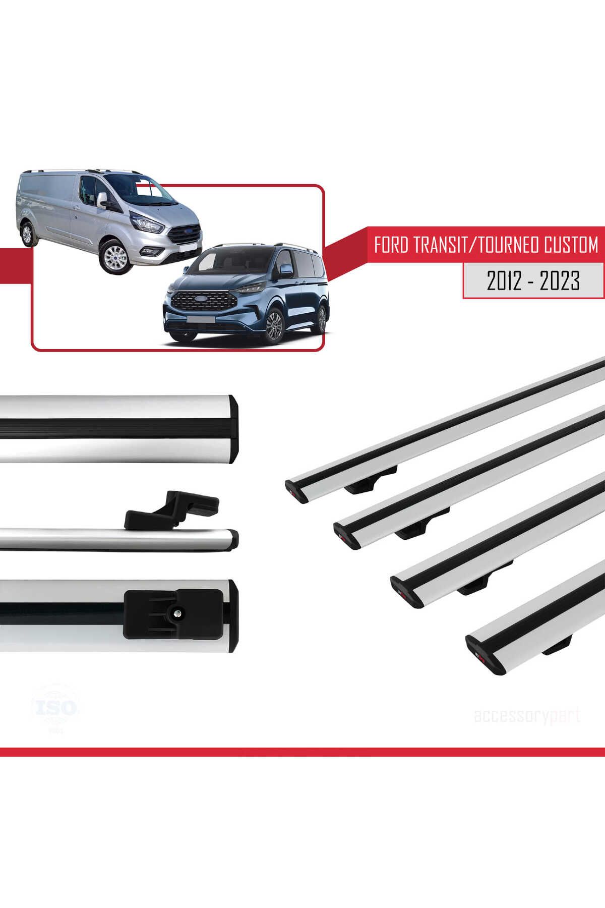 Ford Transit/tourneo Custom 2012-2023 Arası Ile Uyumlu Basıc Model Universal Ara Atkı Tavan Barı Gri