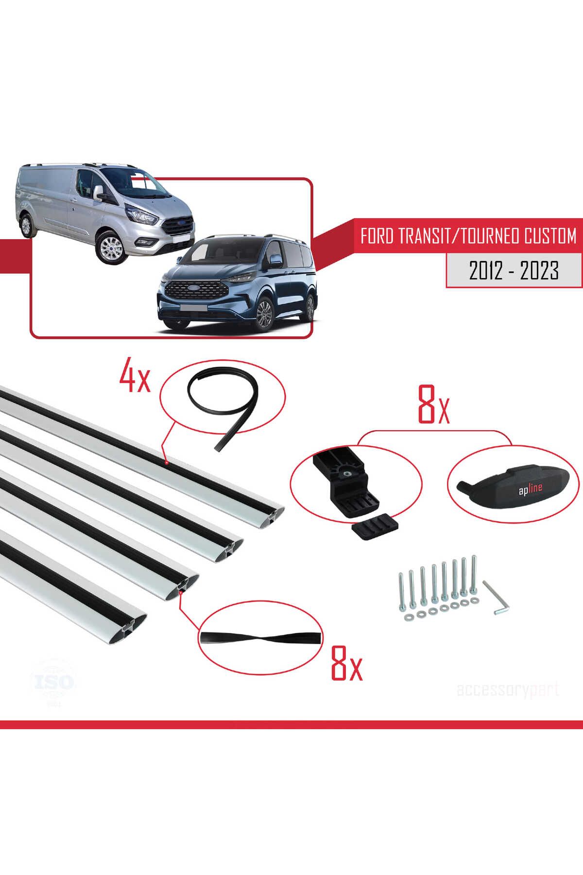 Ford Transit/tourneo Custom 2012-2023 Arası Ile Uyumlu Basıc Model Universal Ara Atkı Tavan Barı Gri