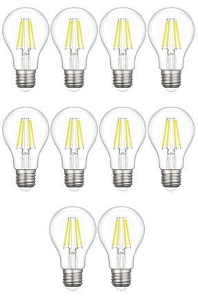 10 Adet Led Ampul 6500k E27 ( Beyaz ) ( A60 ) Image 0
