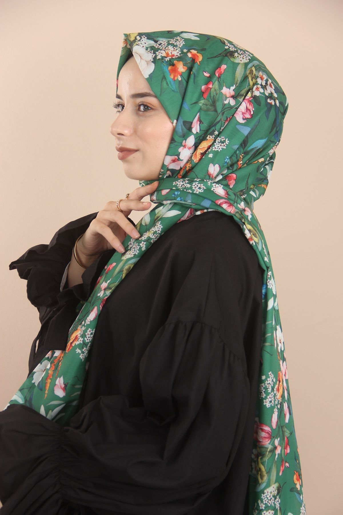 HAKİ Loryan Scarf Linen Summer Gül Şal