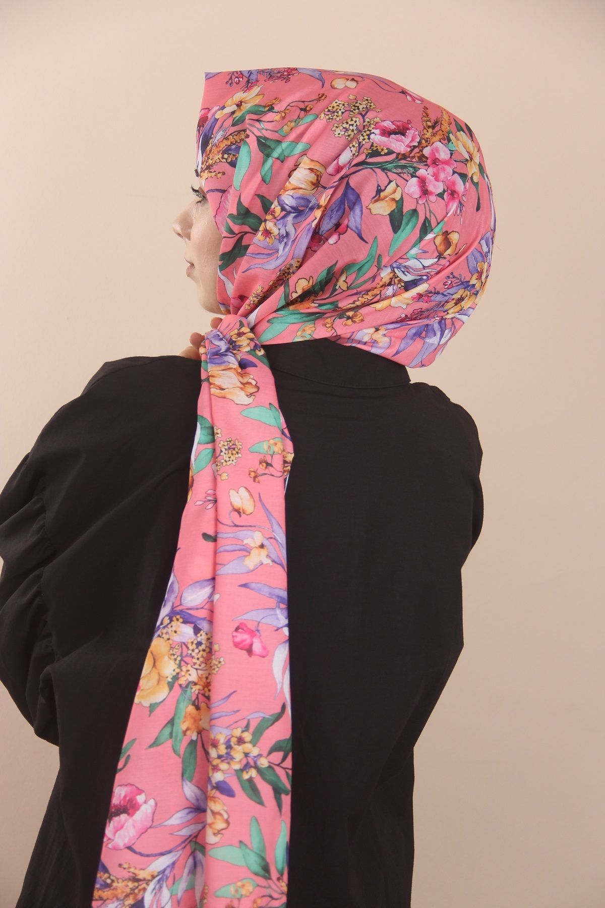 ŞEKER PEMBE Loryan Scarf Linen Summer Gül Şal