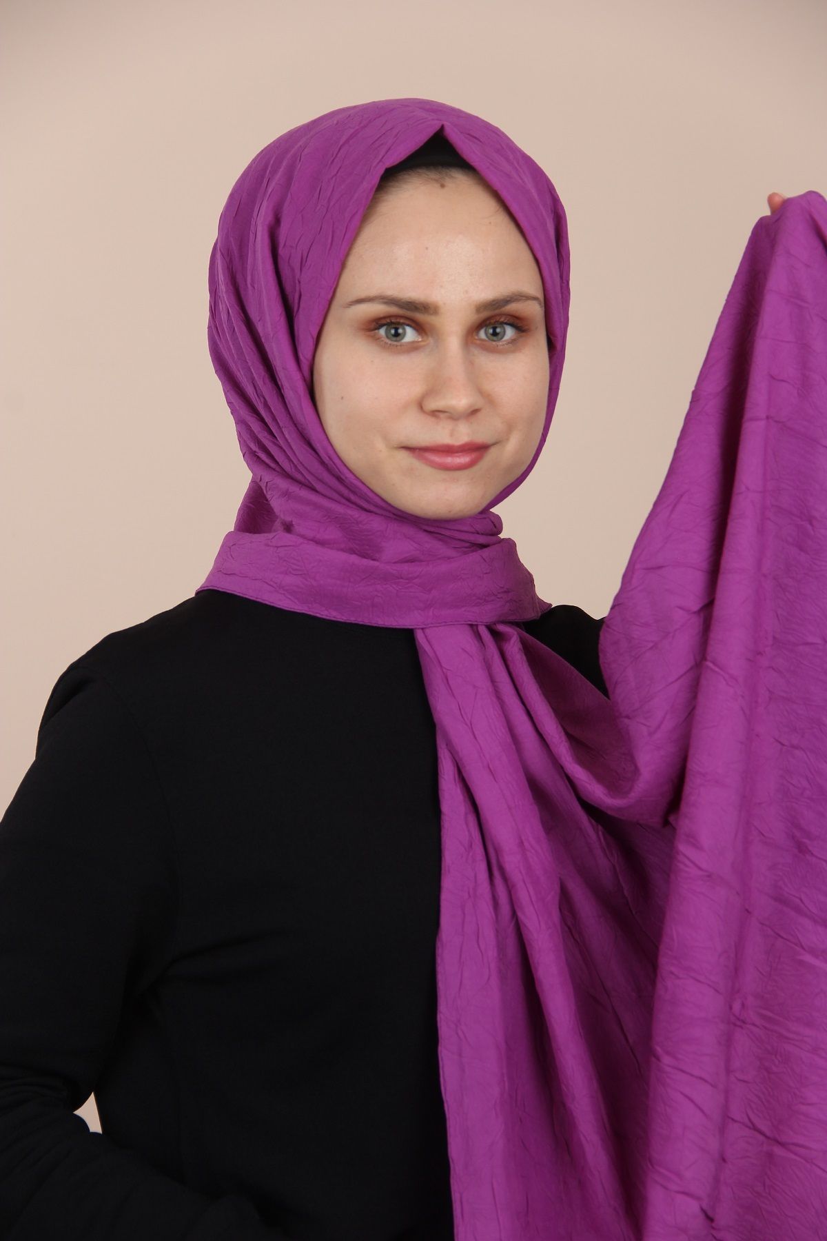 Mor Loryan Scarf Viva Crush Lycra Şal