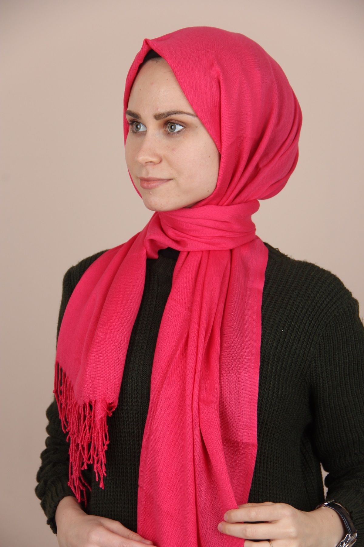 Fuşya Pashmina Şal