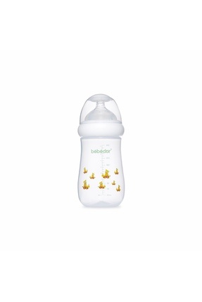 Geniş Ağız Orta Akış Anti-Kolik Silikon Emzikli PP Biberon Sarı Arı  260ml 98322 Image 0