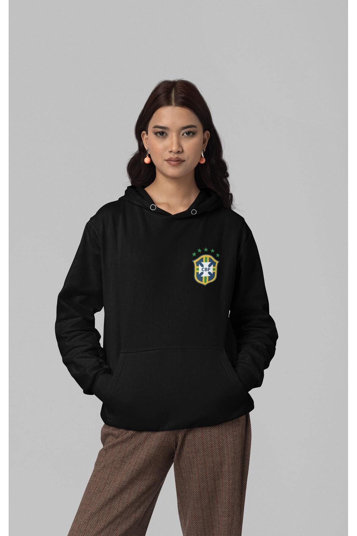 pele milli takım forma sırt baskılı unisex kapüşonlu sweatshirt