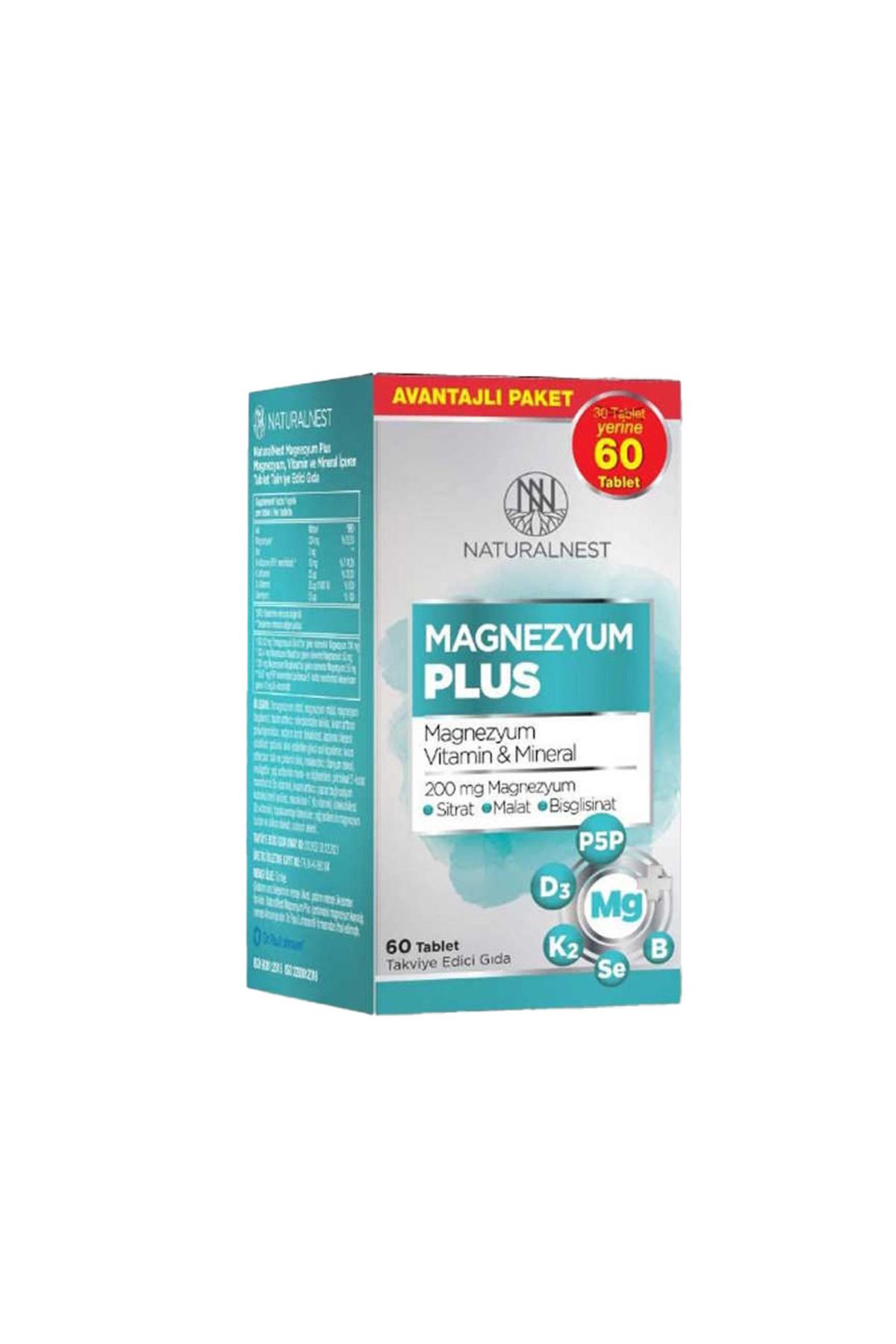 STD Natural Nest Magnezyum Plus 30 Tablet ( TEKLİDİR )