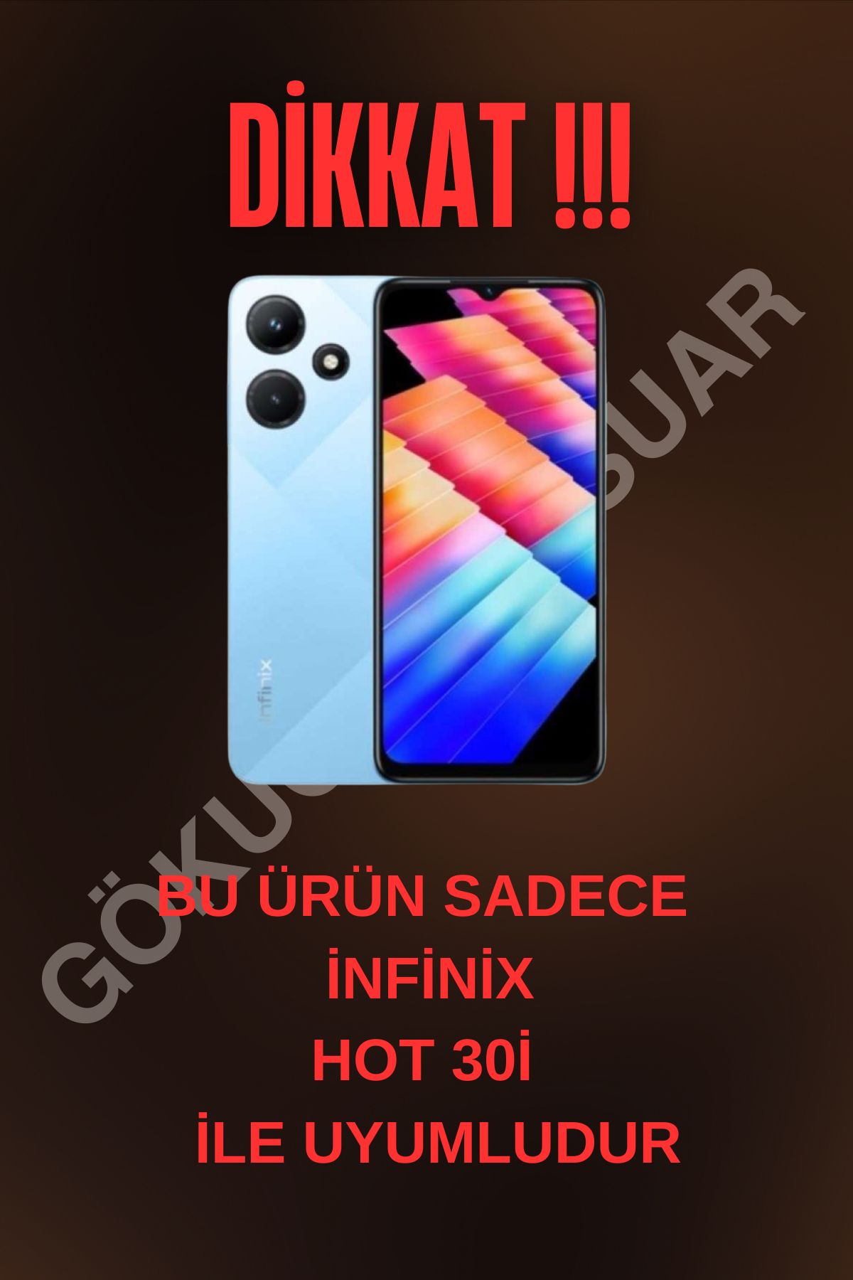 İnfinix Hot 30İ Uyumlu 
3D Görünümlü Baskılı Telefon Kılıfı