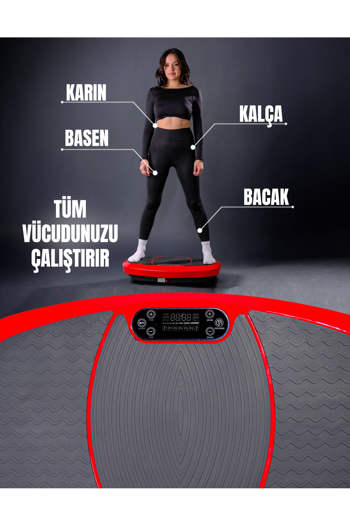 PowerPro Titreşimli Egzersiz Spor Masaj Sıkılaşma Zayıflama Selülit Osilasyon Vibration Plate