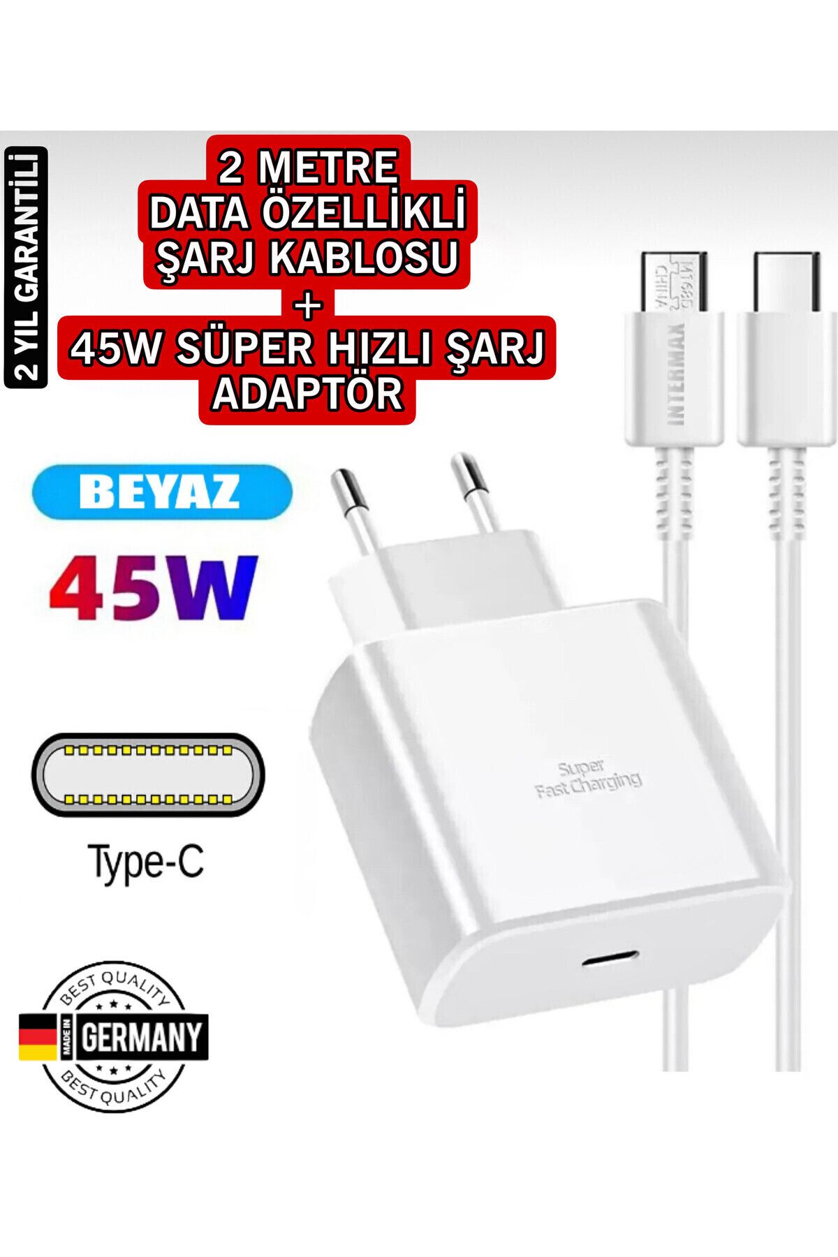 intermax Samsung Uyumlu45watt 2metre Type-c T...