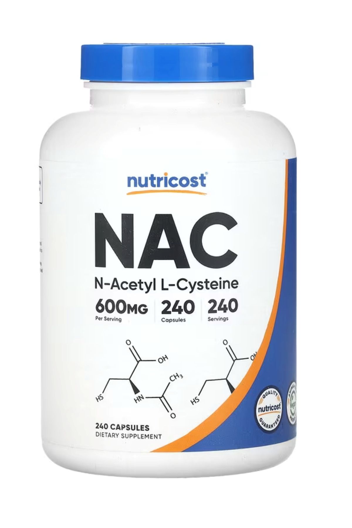 Nutricost N-acetyl L-cysteine(NAC) 600mg, 240...