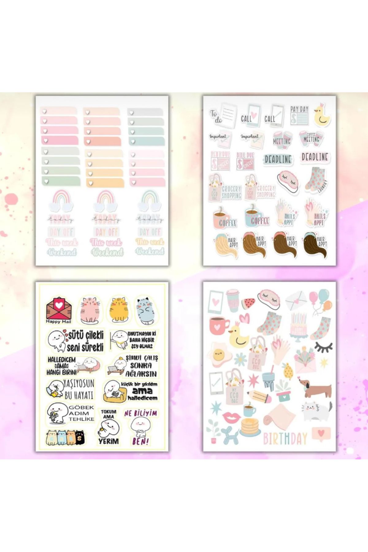 Renkli Sticker Defter (Girl Power)